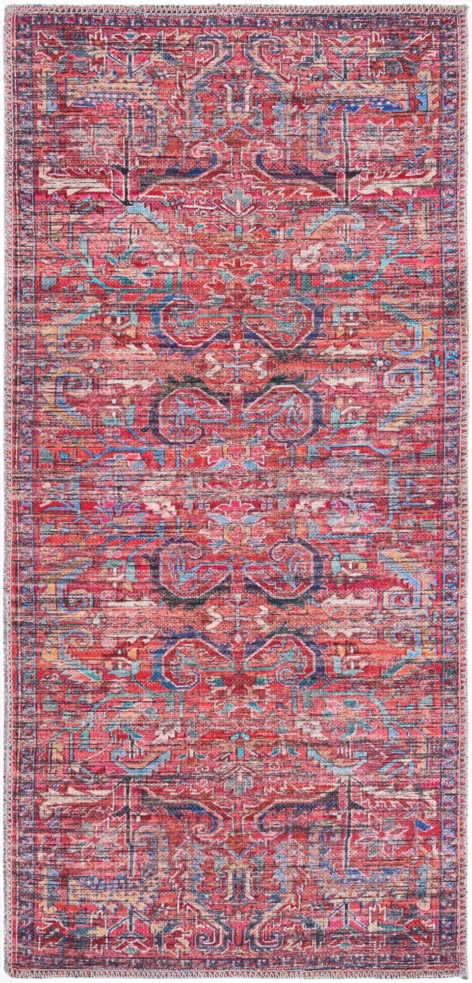 Primary image  2' x 4'  Washable Maahru Runner Rug