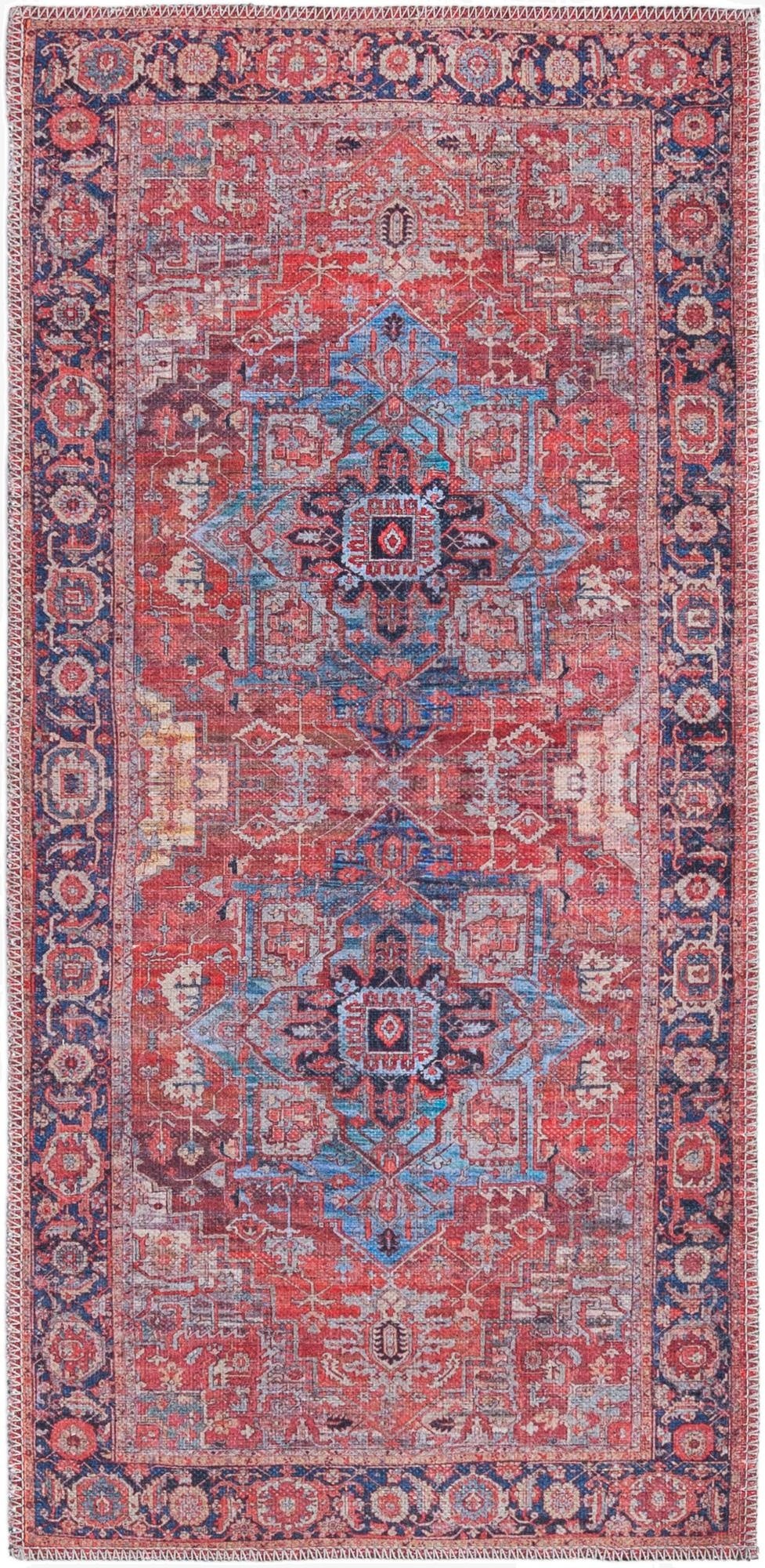 Primary image  2' x 4'  Washable Maahru Runner Rug