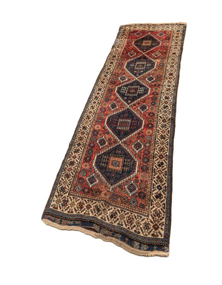 Detail image of  4' 4 x 9' 9  Hand Knotted Malayer Oriental Wool Runner Rug