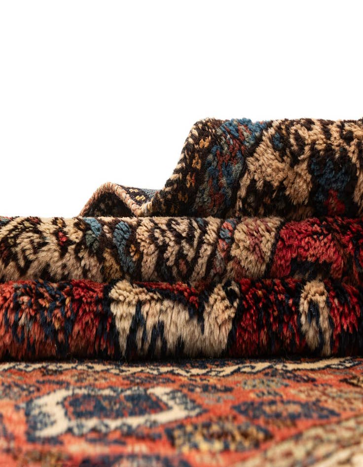 Detail image of  4' 4 x 9' 9  Hand Knotted Malayer Oriental Wool Runner Rug