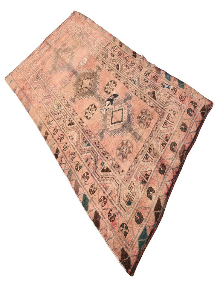 Detail image of  4' 3 x 8' 4  Hand Knotted Meshkin Persian Wool Runner Rug