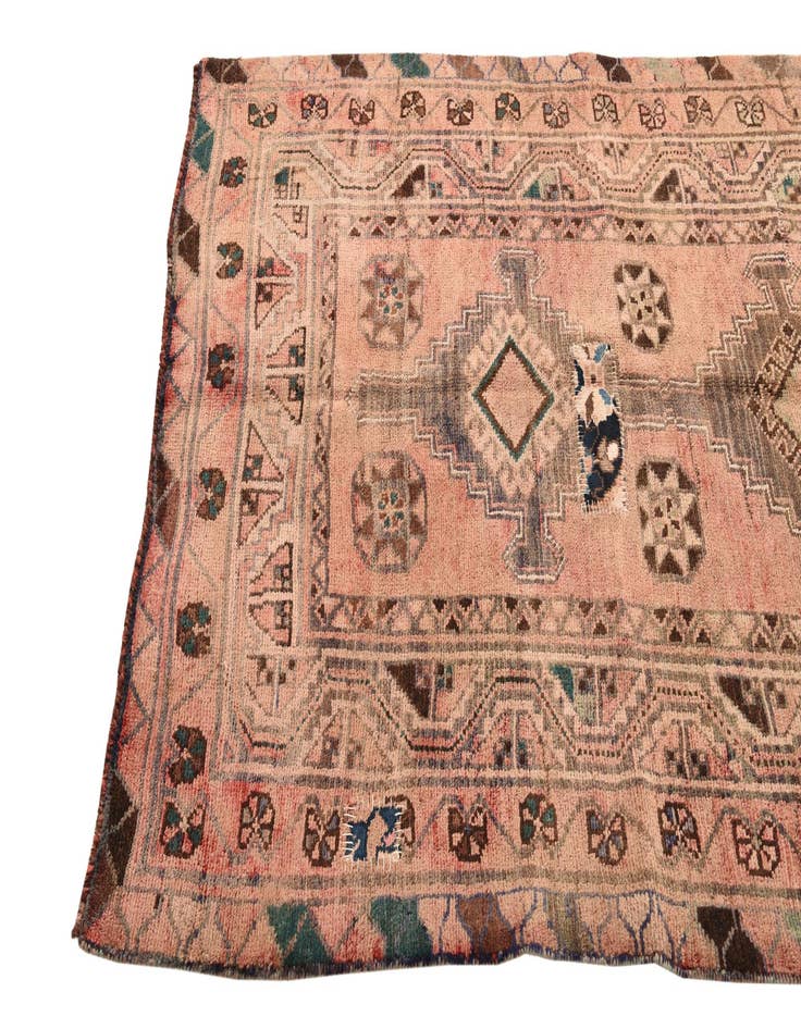 Detail image of  4' 3 x 8' 4  Hand Knotted Meshkin Persian Wool Runner Rug
