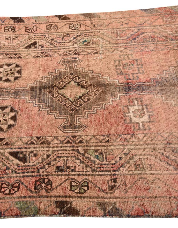 Detail image of  4' 3 x 8' 4  Hand Knotted Meshkin Persian Wool Runner Rug