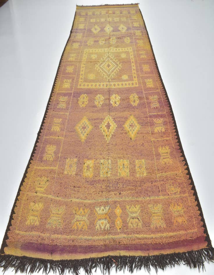 Detail image of  6' 3 x 15' 3  Hand Knotted Moroccan Wool Runner Rug