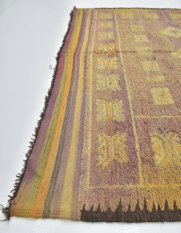 Detail image of  6' 3 x 15' 3  Hand Knotted Moroccan Wool Runner Rug