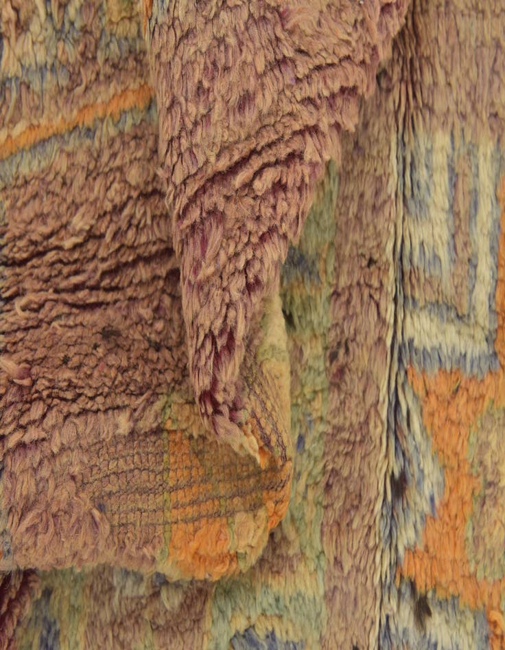 Detail image of  6' 4 x 15' 9  Hand Knotted Moroccan Wool Runner Rug