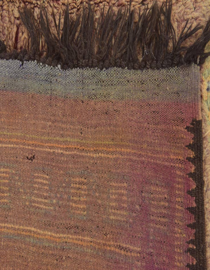 Detail image of  6' 4 x 15' 9  Hand Knotted Moroccan Wool Runner Rug