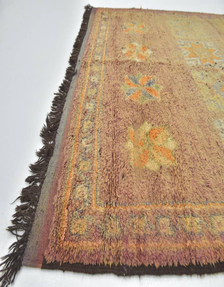 Detail image of  6' 4 x 15' 9  Hand Knotted Moroccan Wool Runner Rug