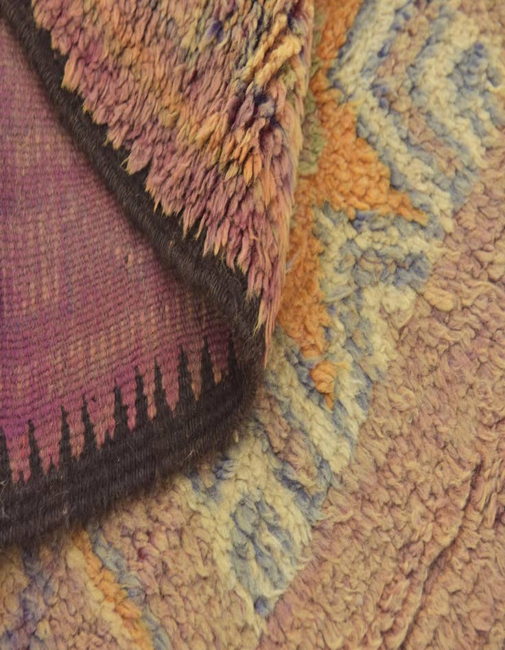 Detail image of  6' 4 x 15' 9  Hand Knotted Moroccan Wool Runner Rug