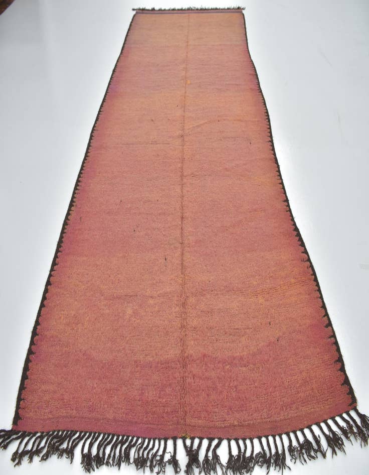 Detail image of  6' 2 x 13' 2  Hand Knotted Moroccan Wool Runner Rug