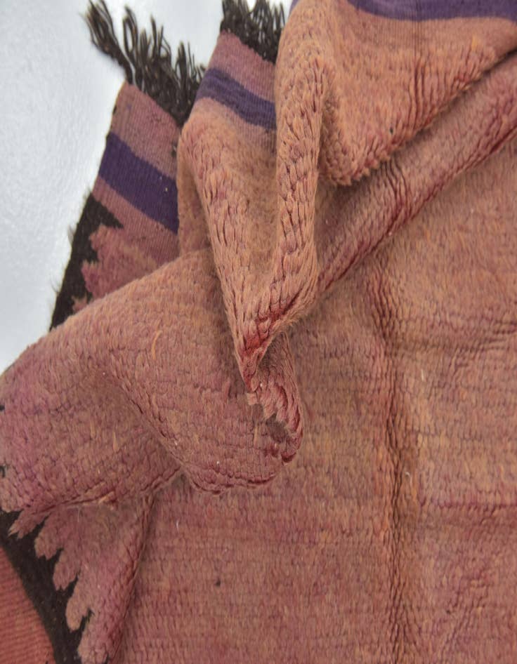 Detail image of  6' 2 x 13' 2  Hand Knotted Moroccan Wool Runner Rug