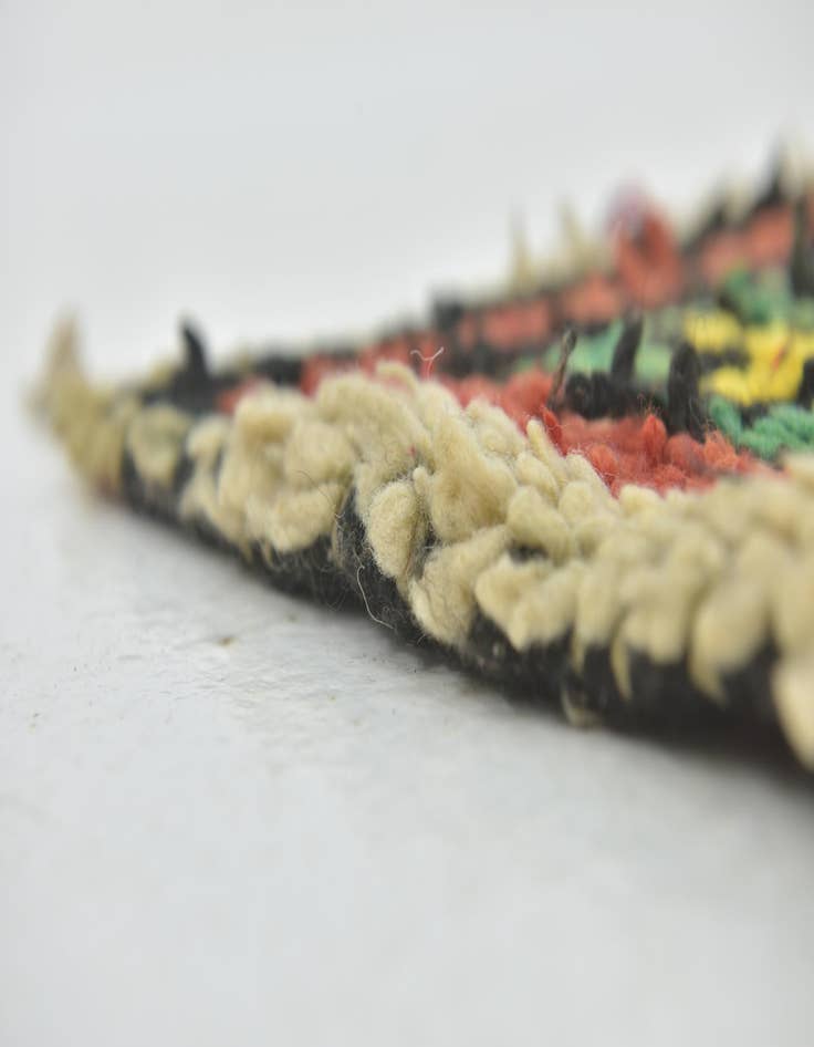 Detail image of  4' 3 x 8'  Hand Knotted Moroccan Wool Runner Rug