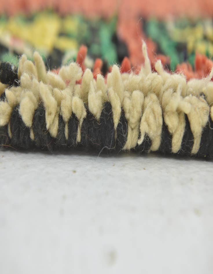 Detail image of  4' 3 x 8'  Hand Knotted Moroccan Wool Runner Rug