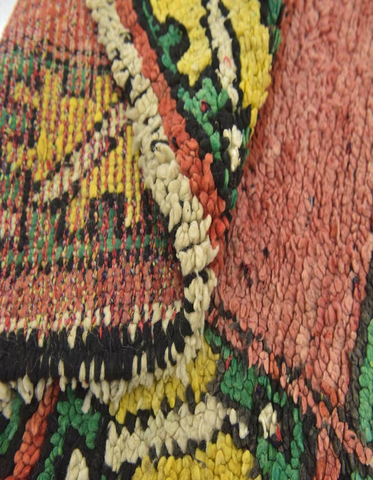 Detail image of  4' 3 x 8'  Hand Knotted Moroccan Wool Runner Rug