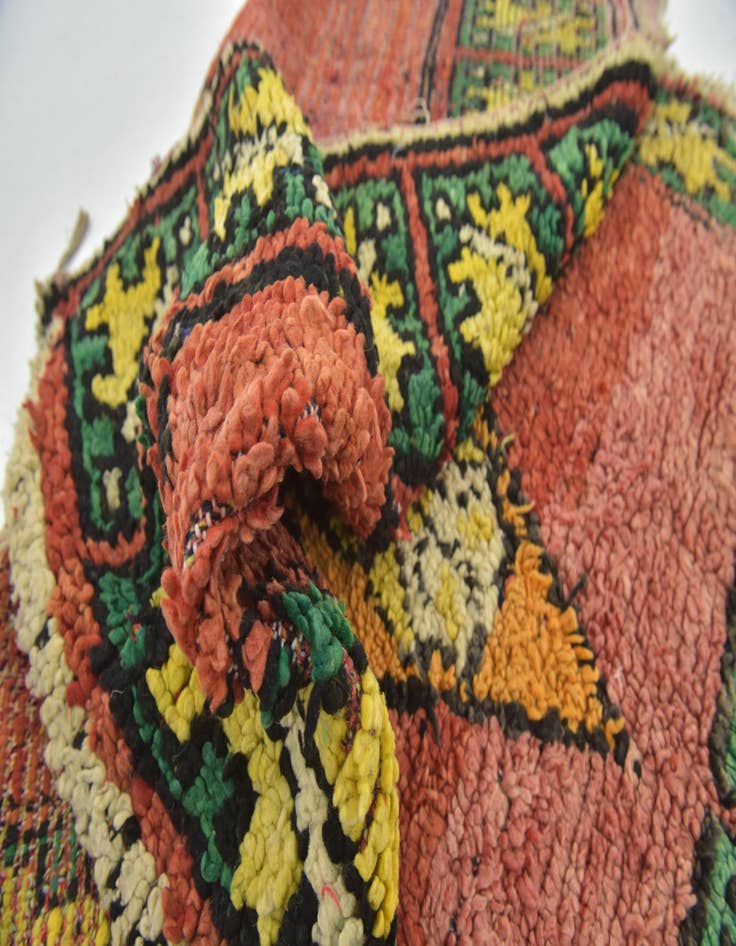 Detail image of  4' 3 x 8'  Hand Knotted Moroccan Wool Runner Rug