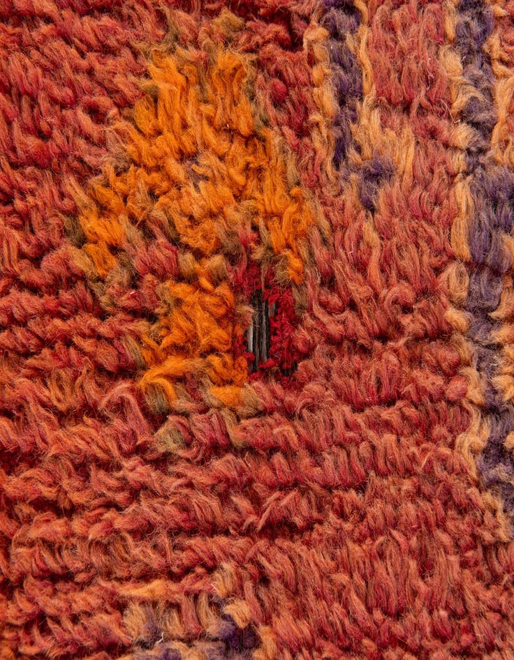 Detail image of  6' 5 x 12' 5  Hand Knotted Moroccan Wool Runner Rug