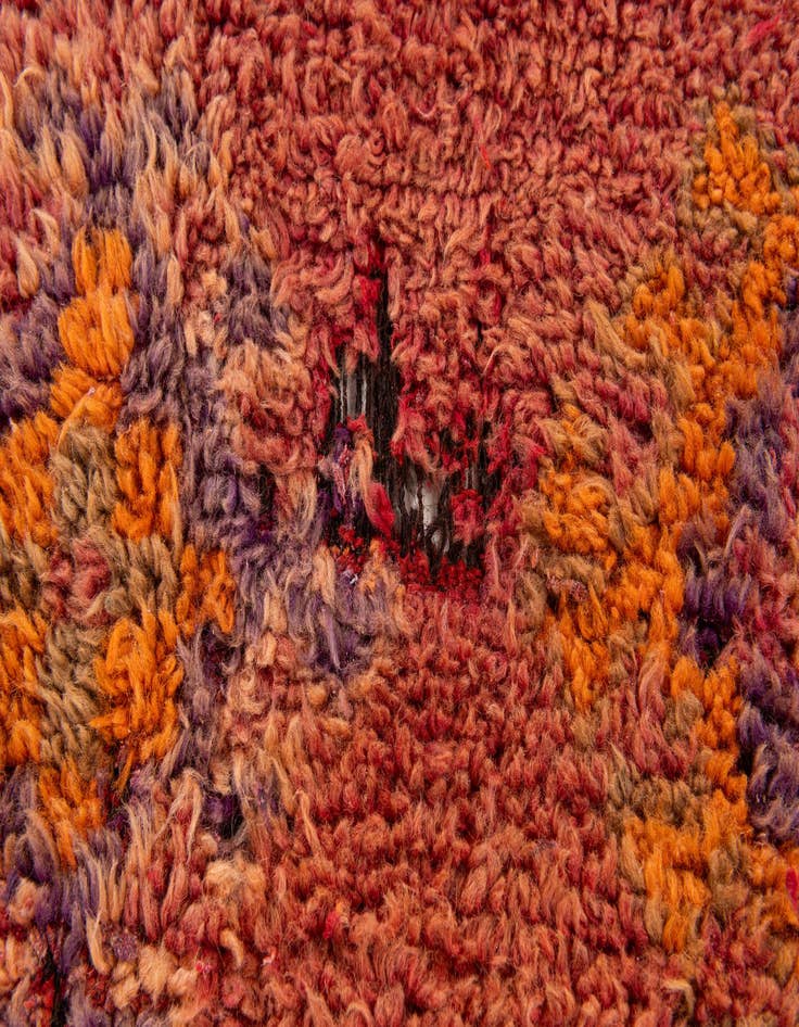 Detail image of  6' 5 x 12' 5  Hand Knotted Moroccan Wool Runner Rug