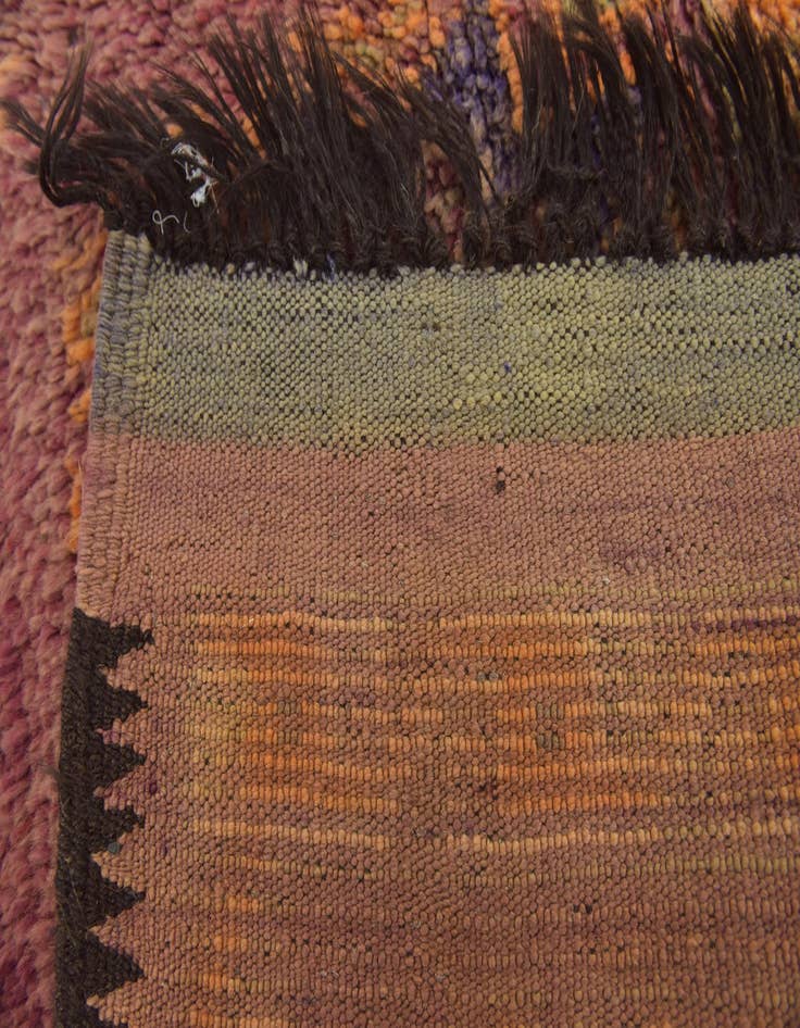 Detail image of  5' 10 x 11' 3  Hand Knotted Moroccan Wool Runner Rug