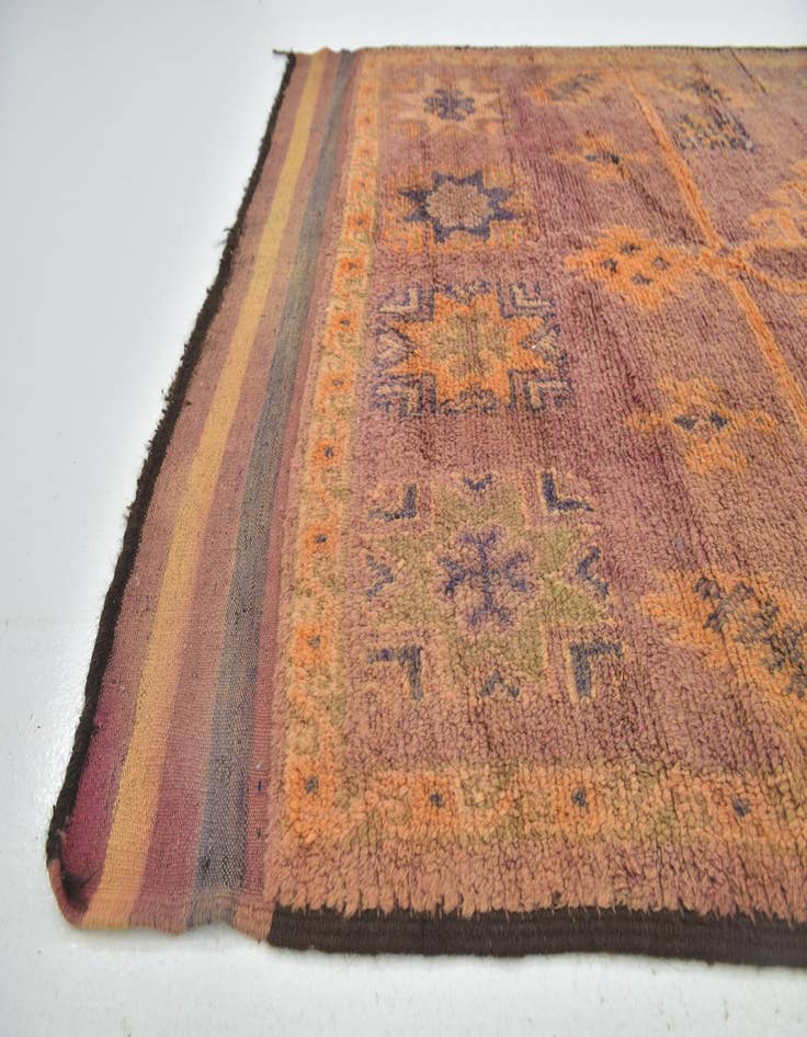 Detail image of  5' 10 x 11' 3  Hand Knotted Moroccan Wool Runner Rug