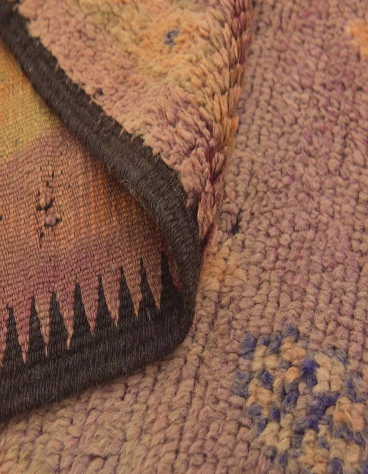 Detail image of  5' 10 x 11' 3  Hand Knotted Moroccan Wool Runner Rug