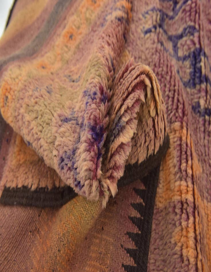 Detail image of  5' 10 x 11' 3  Hand Knotted Moroccan Wool Runner Rug