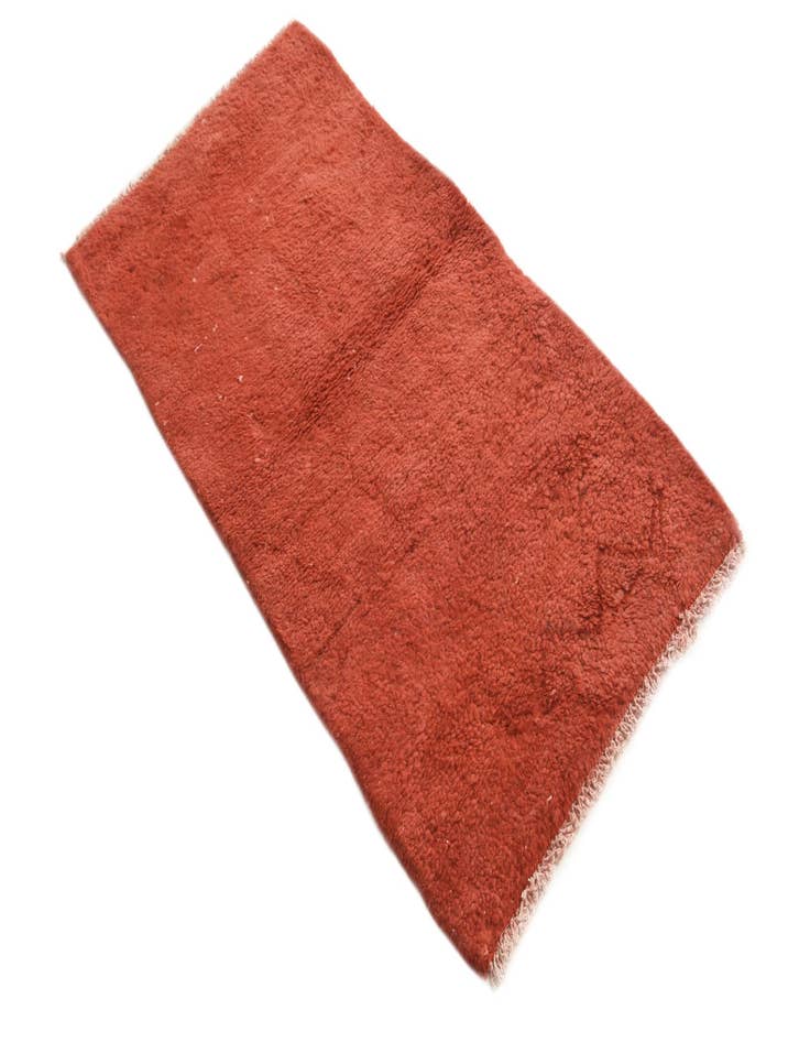 Detail image of  2' 3 x 4' 5  Hand Knotted Moroccan Wool Runner Rug