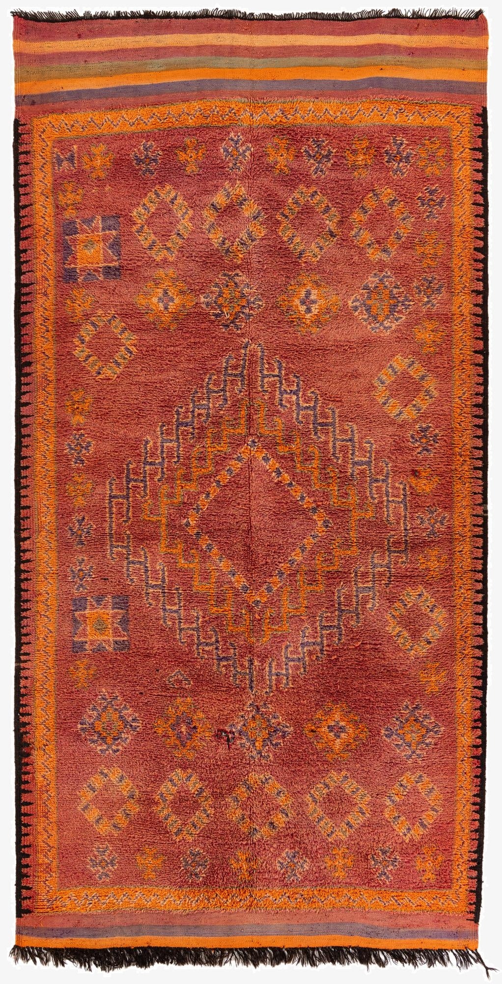  6' 5 x 12' 5  Hand Knotted Moroccan Wool Runner Rug