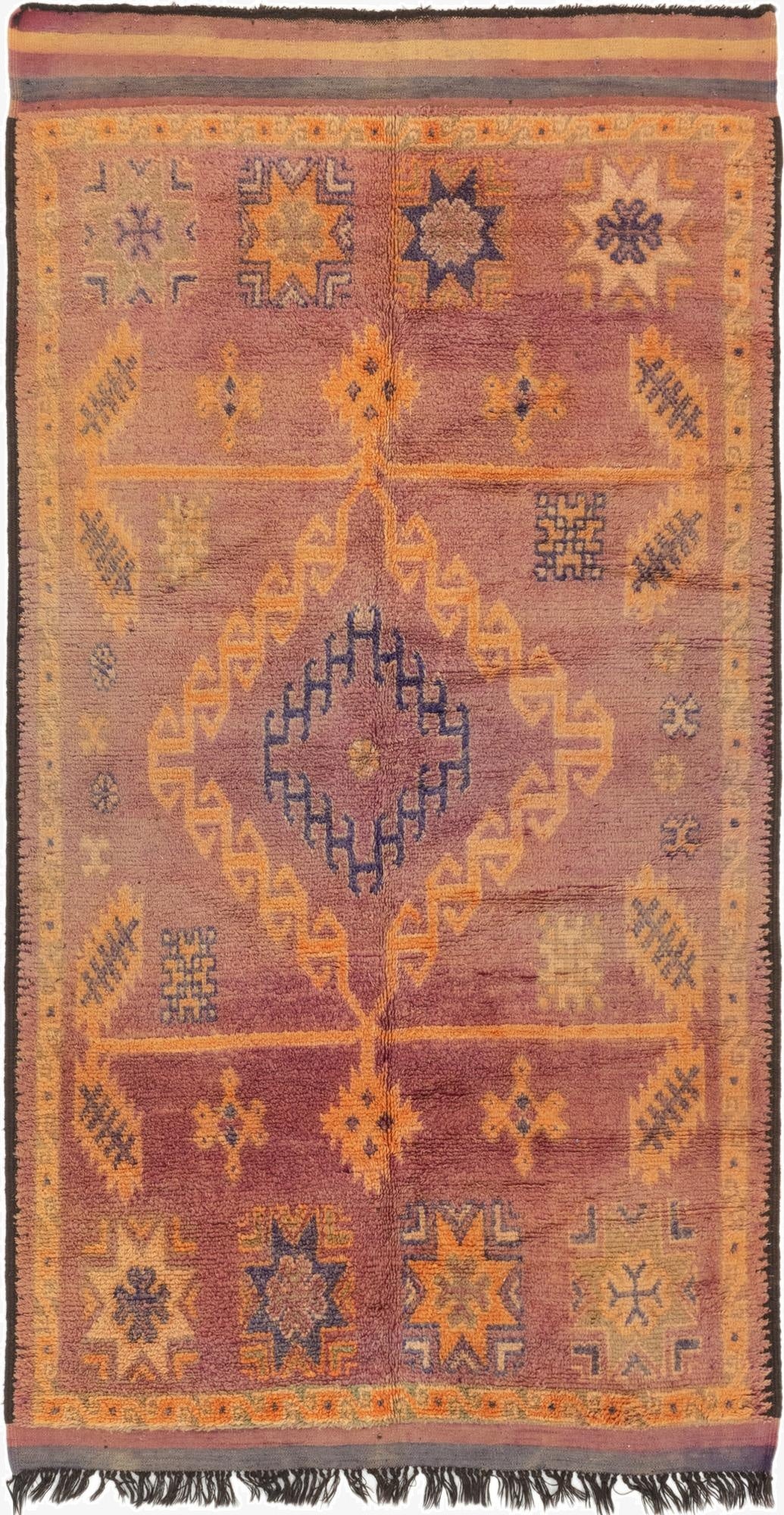  5' 10 x 11' 3  Hand Knotted Moroccan Wool Runner Rug