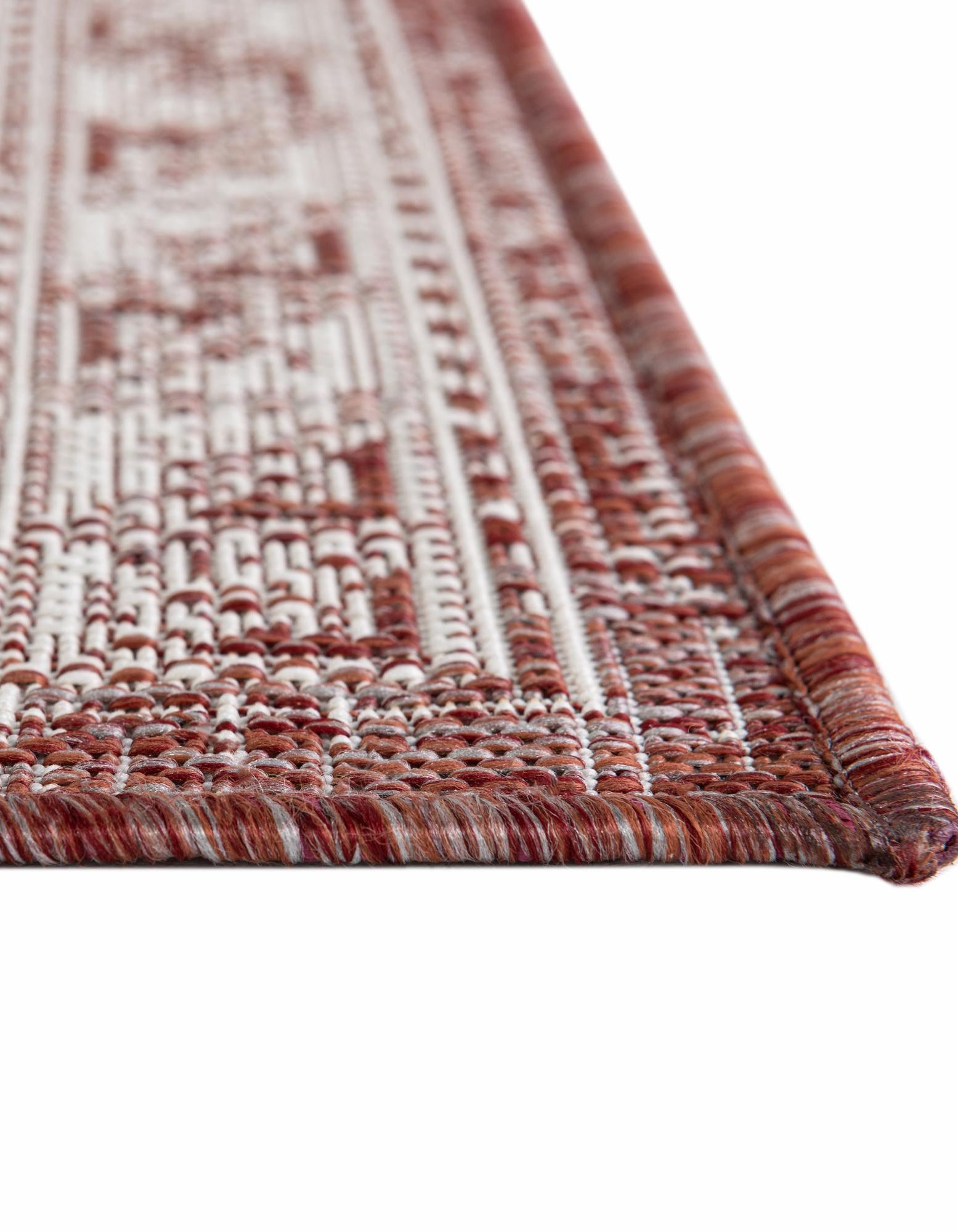 Rust Red 2' x 6' Aztec Outdoor Runner Rug | Rugs.com