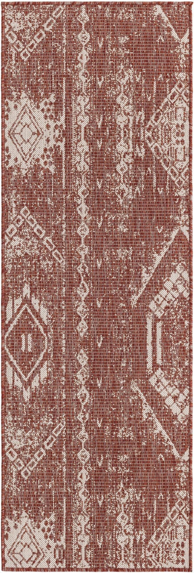  2' x 6'  Washable Bohemian Indoor / Outdoor Runner Rug