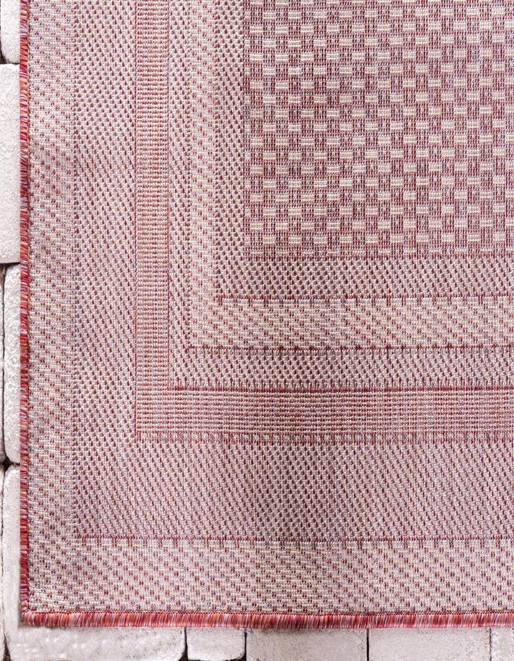 Detail image of  2' x 6'  Washable Border Indoor / Outdoor Runner Rug