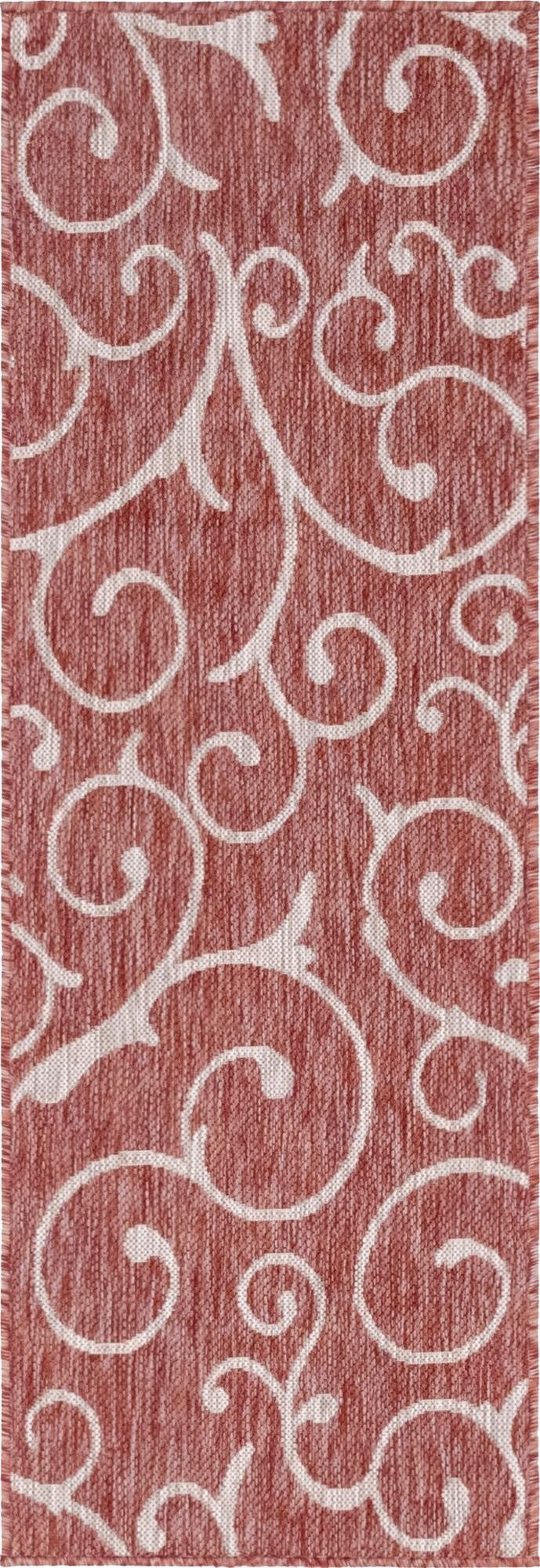  2' x 6'  Washable Botanical Indoor / Outdoor Runner Rug