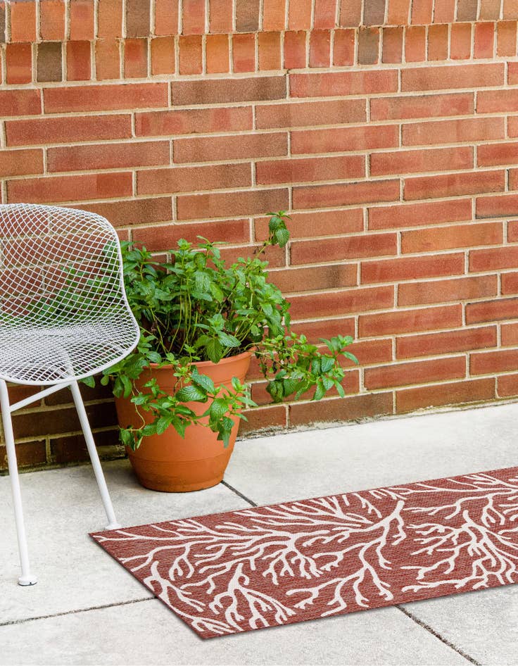 Detail image of  2' x 6'  Washable Coastal Indoor / Outdoor Runner Rug