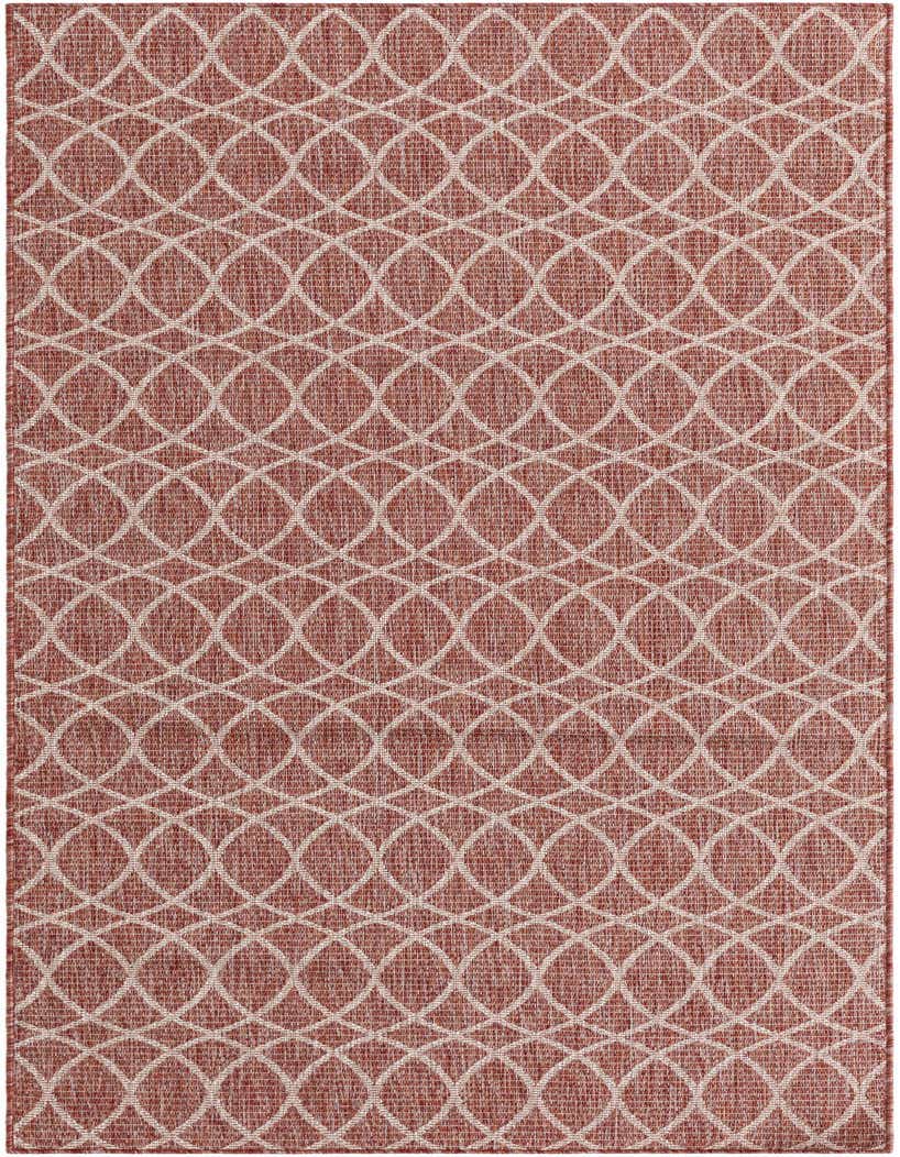 Primary image  4' x 10'  Washable Lattice Indoor / Outdoor Runner Rug