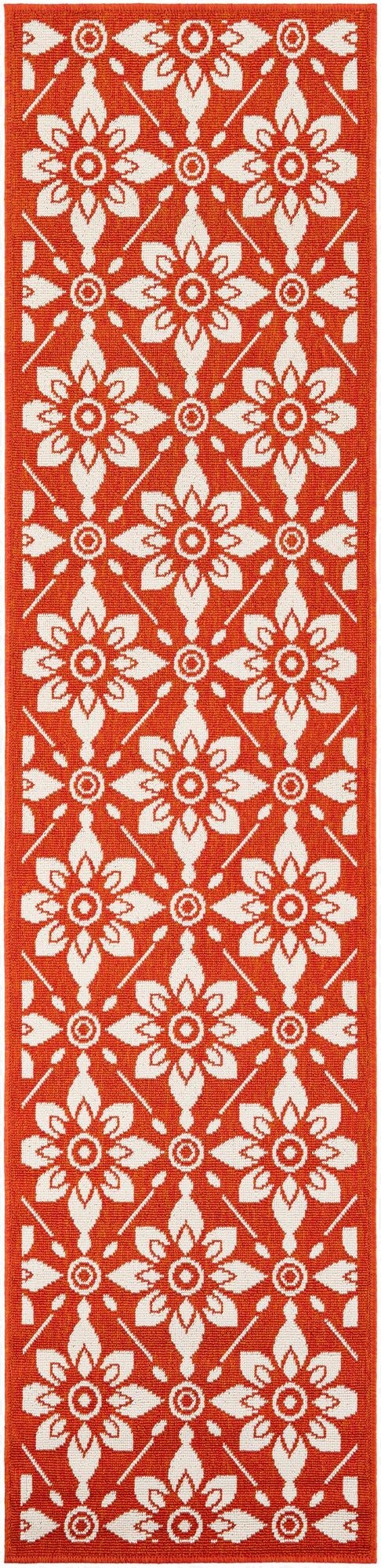  2' x 8'  Washable Lattice Indoor / Outdoor Runner Rug