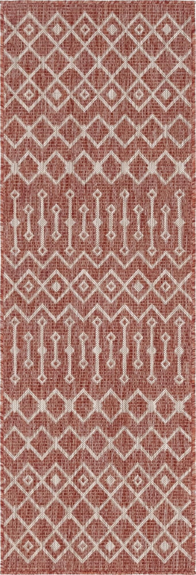 Primary image  2' x 6'  Washable Lattice Indoor / Outdoor Runner Rug