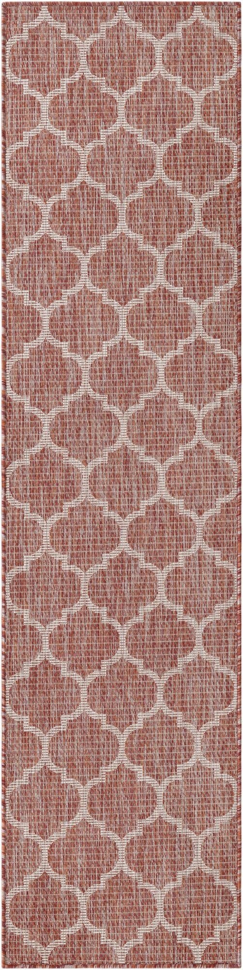  2' x 8'  Washable Lattice Indoor / Outdoor Runner Rug