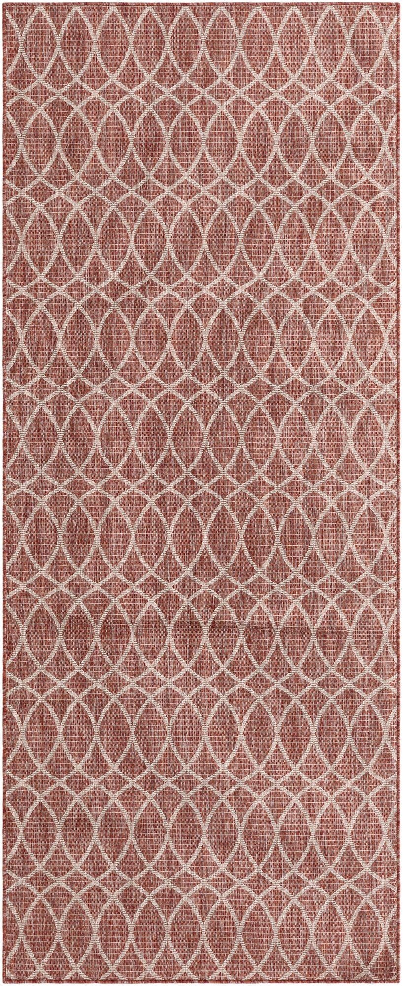  4' x 10'  Washable Lattice Indoor / Outdoor Runner Rug