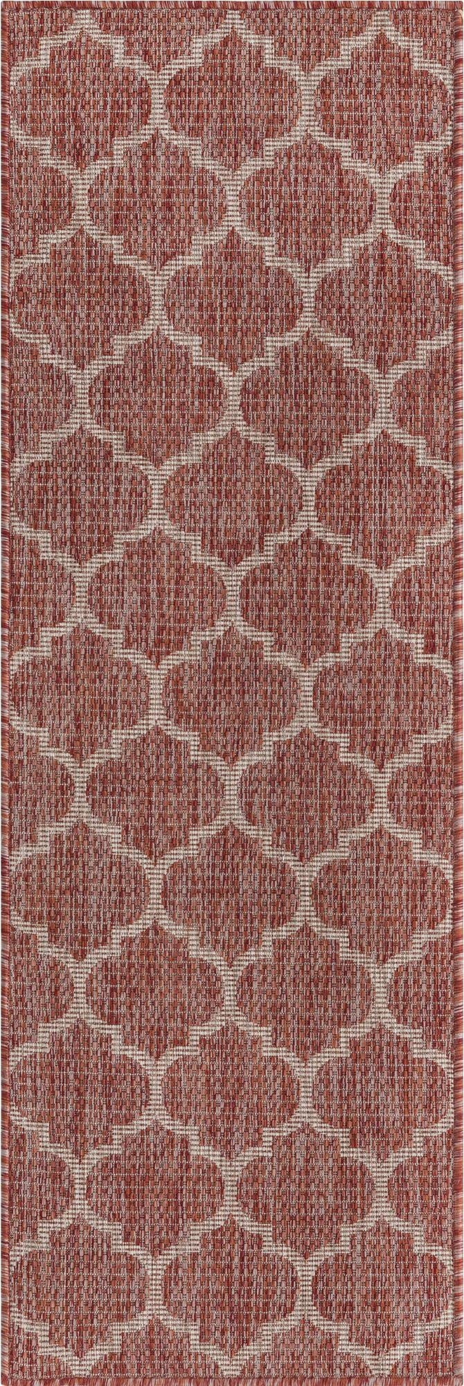  2' x 6'  Washable Lattice Indoor / Outdoor Runner Rug