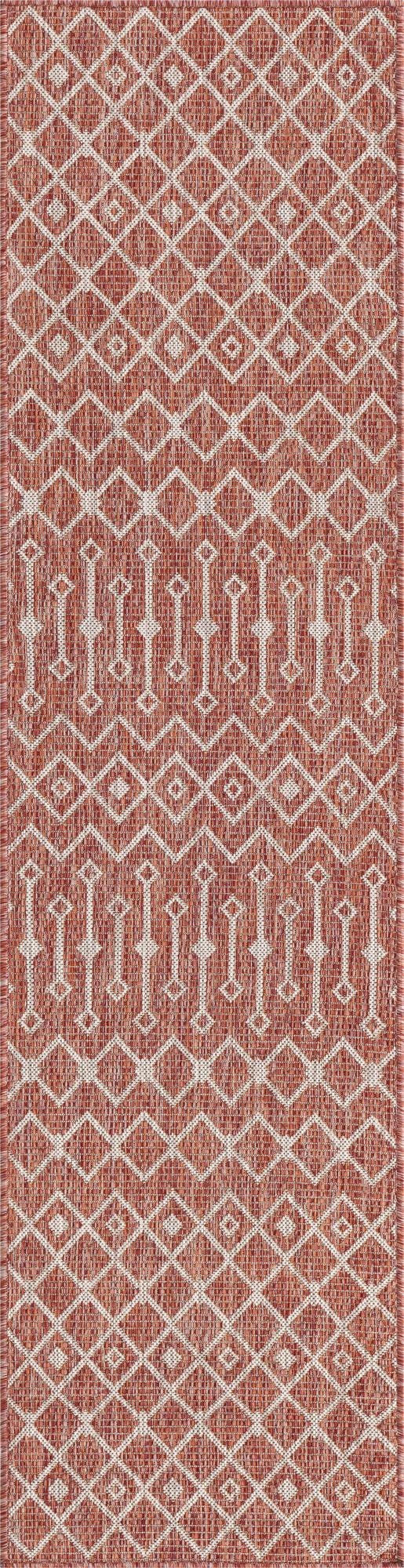  2' x 8'  Washable Lattice Indoor / Outdoor Runner Rug