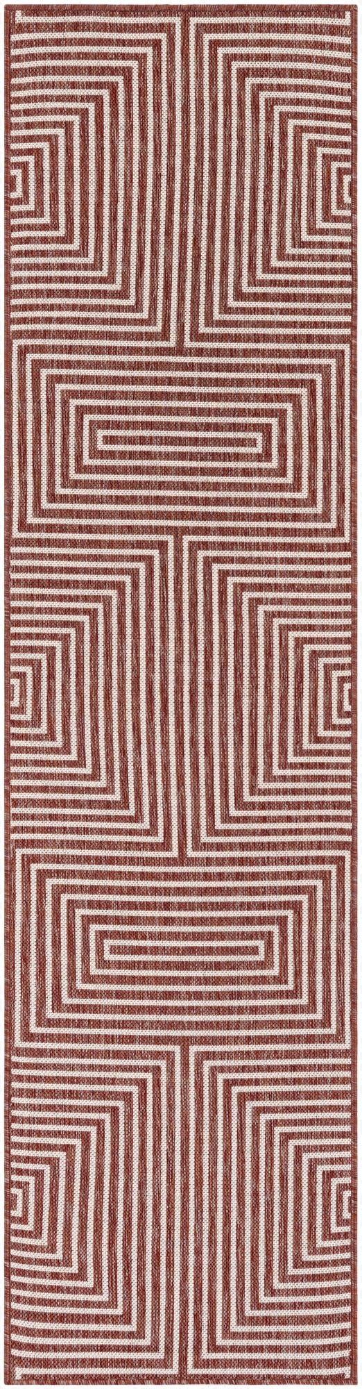  2' x 8'  Washable Modern Indoor / Outdoor Runner Rug