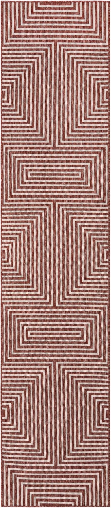  2' 7 x 12'  Washable Modern Indoor / Outdoor Runner Rug
