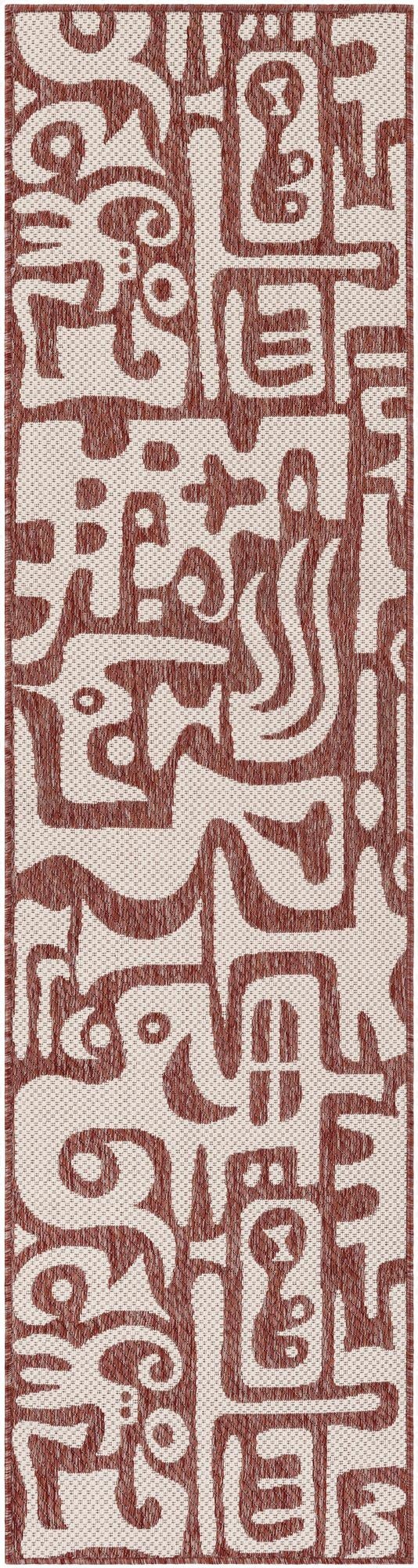  2' x 4'  Washable Modern Indoor / Outdoor Runner Rug