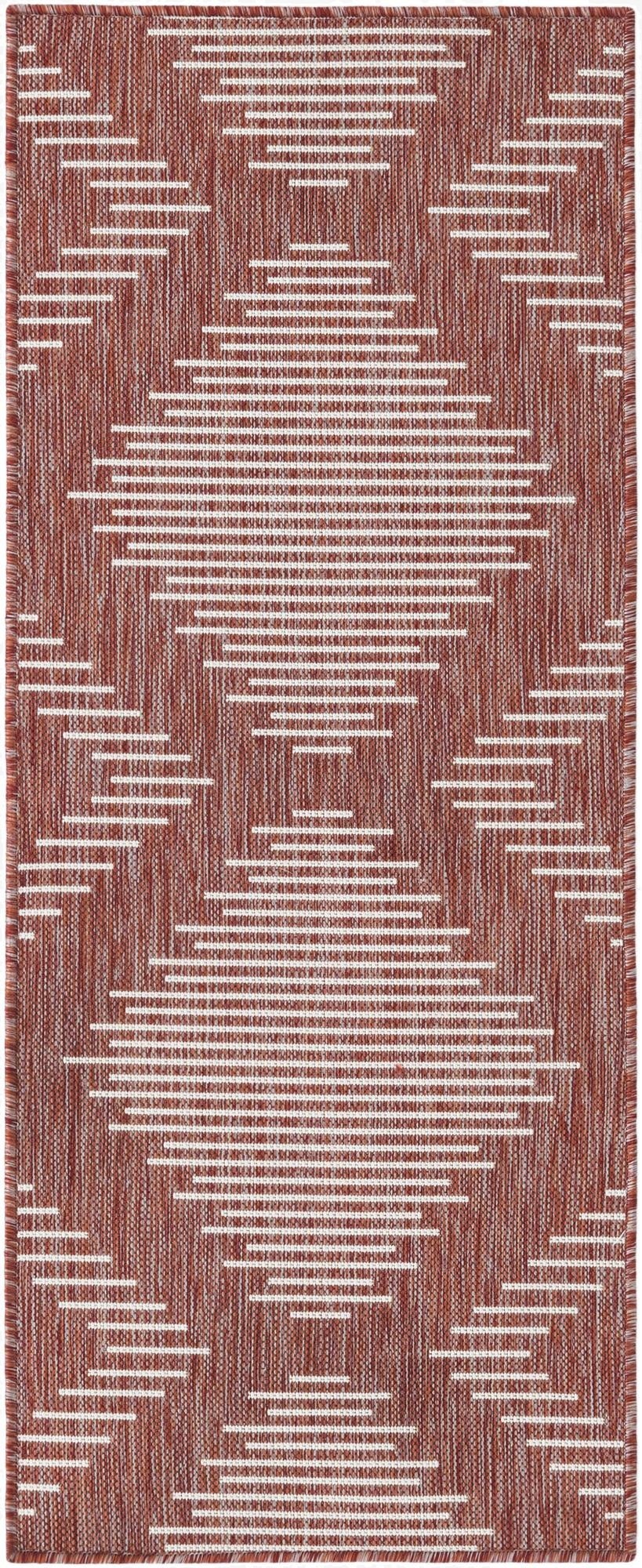  2' x 5' 3  Washable Modern Indoor / Outdoor Runner Rug