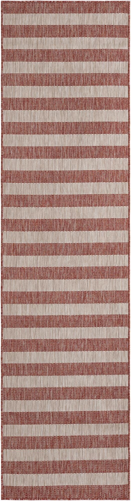  2' 7 x 10'  Washable Ribbon Indoor / Outdoor Runner Rug