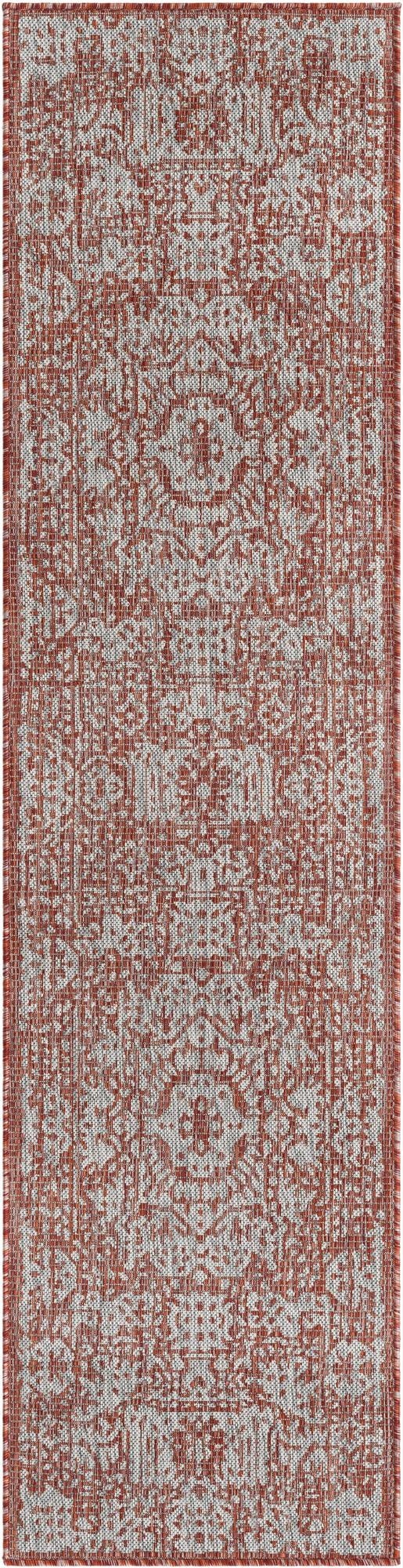  2' x 8'  Washable Traditional Indoor / Outdoor Runner Rug