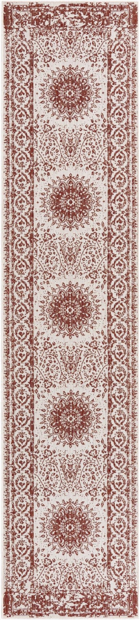  2' 7 x 12'  Washable Traditional Indoor / Outdoor Runner Rug