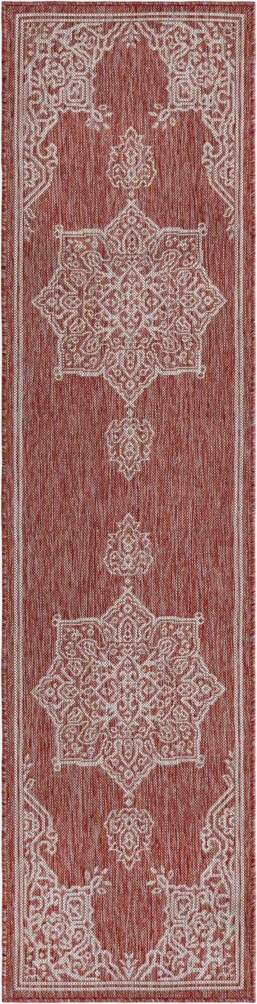  2' x 8'  Washable Traditional Indoor / Outdoor Runner Rug