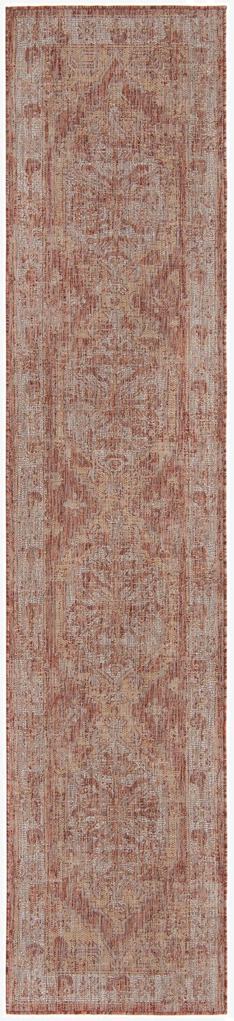  2' 7 x 12'  Washable Traditional Indoor / Outdoor Runner Rug