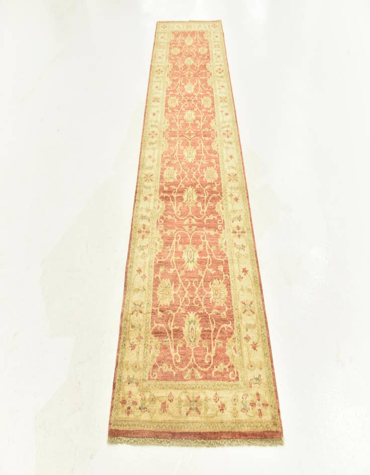 Detail image of 2' 9 x 9' 6 Hand Knotted Peshawar Ziegler Runner Rug